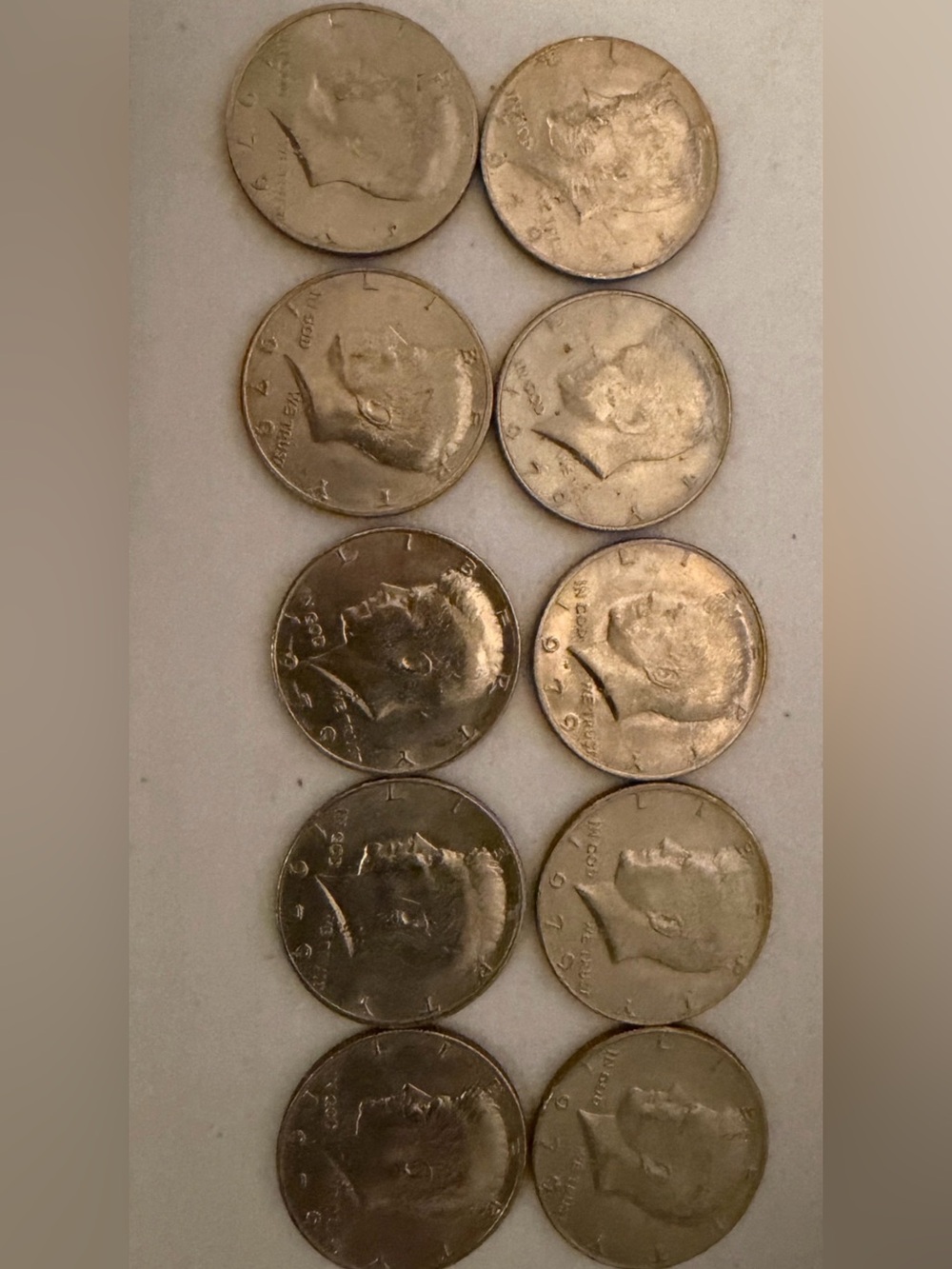 Set of Ten 1979 Half Dollars